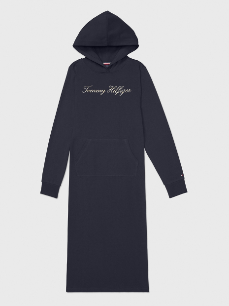 Платье-худи Tommy Hilfiger с капюшоном 1159776890 (Синий, S)