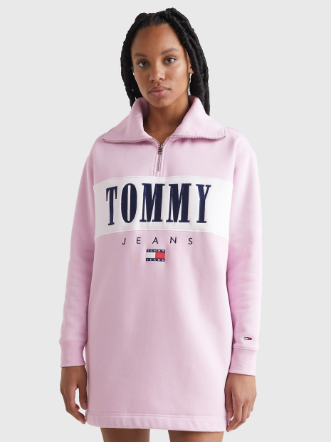 Теплое платье Tommy Hilfiger с длинным рукавом 1159778688 (Розовый, L)