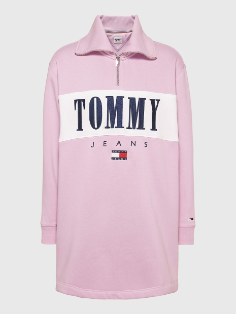 Теплое платье Tommy Hilfiger с длинным рукавом 1159778688 (Розовый, L)