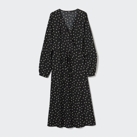 Жіноче плаття UNIQLO з принтом оригінал 1159786099 (Чорний, XS)