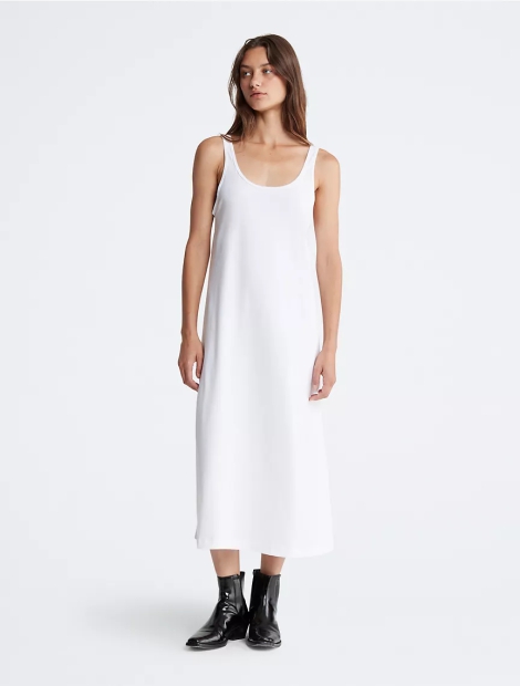 Женское платье-майка Calvin Klein платье без рукавов 1159808144 (Белый, L)