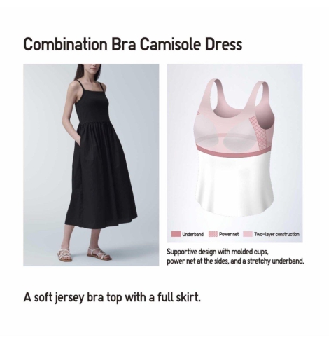 Сукня Uniqlo на тонких бретельках BRA TOP 1159818689 (Чорний XS)