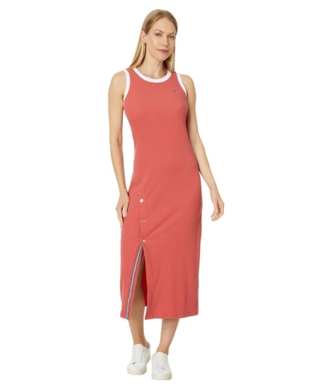 Женское платье Tommy Hilfiger в рубчик 1159823785 (Красный XL)