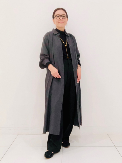 Жіноча сукня-сорочка UNIQLO з поясом 1159824801 (Сірий S)