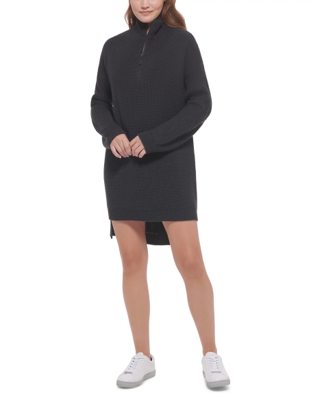 Вязанное платье Calvin Klein с полумолнией 1159824040 (Черный S)