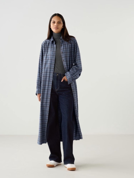 Жіноча сукня-сорочка UNIQLO з поясом 1159824686 (Синій L)
