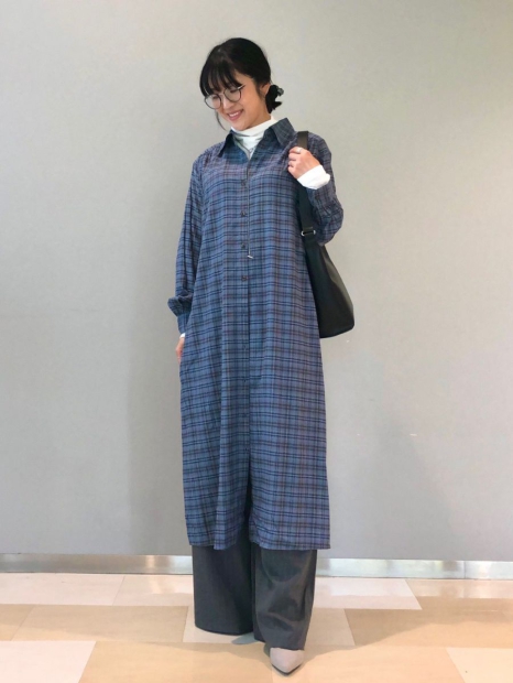 Жіноча сукня-сорочка UNIQLO з поясом 1159824686 (Синій L)