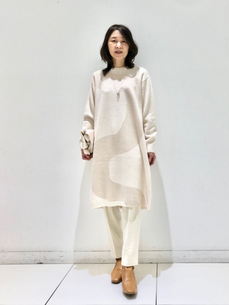 Теплое платье с длинным руковом Uniqlo 1159825258 (Бежевый S)