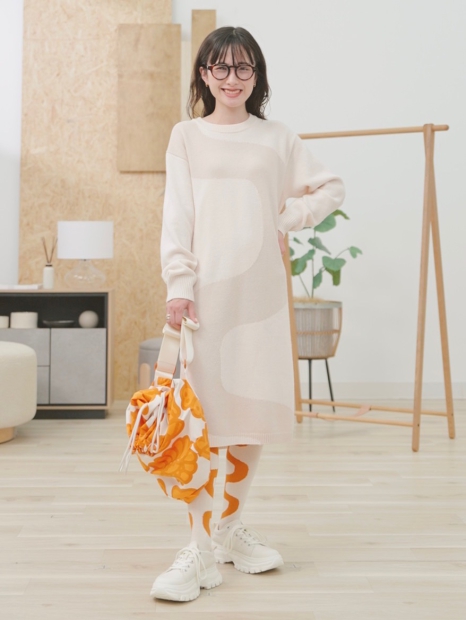 Теплое платье с длинным руковом Uniqlo 1159825258 (Бежевый S)
