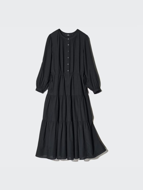 Жіноча сукня UNIQLO з довгими рукавами 1159824807 (Чорний M)