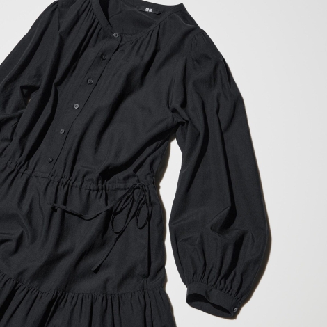 Жіноча сукня UNIQLO з довгими рукавами 1159824807 (Чорний M)