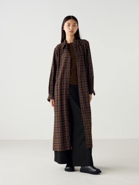 Сукня-сорочка UNIQLO з поясом 1159825232 (Коричневий S)