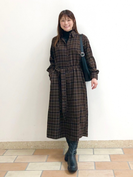 Сукня-сорочка UNIQLO з поясом 1159825232 (Коричневий S)