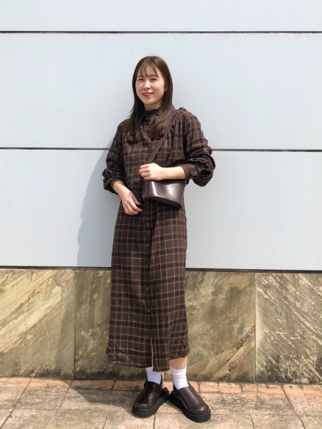 Сукня-сорочка UNIQLO з поясом 1159825232 (Коричневий S)