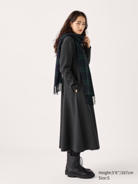 Тепла сукня з довгим рукавом Uniqlo 1159825461 (Сірий S)