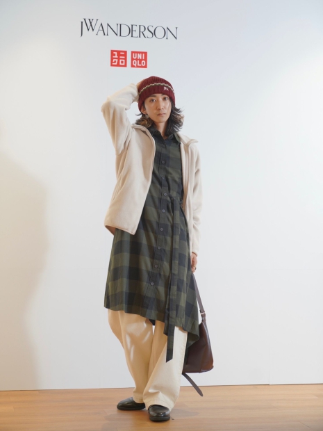 Жіноча сукня-сорочка UNIQLO в асиметричну клітинку 1159828194 (Зелений M)