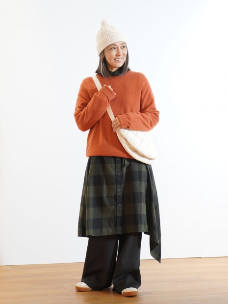 Жіноча сукня-сорочка UNIQLO в асиметричну клітинку 1159828194 (Зелений M)