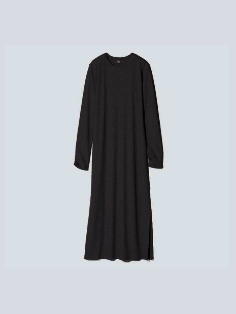 Жіноча сукня Uniqlo в рубчик 1159828228 (Чорний S)