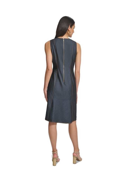 Сукня-футляр із деніму Calvin Klein без рукавів 1159828289 (Синій 2)