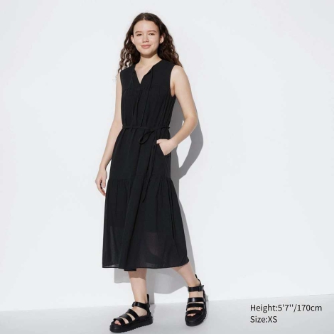 Легка бавовняна сукня Uniqlo без рукавів 1159828587 (Чорний L)