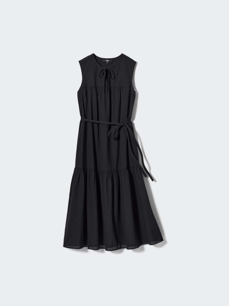 Легка бавовняна сукня Uniqlo без рукавів 1159828587 (Чорний L)
