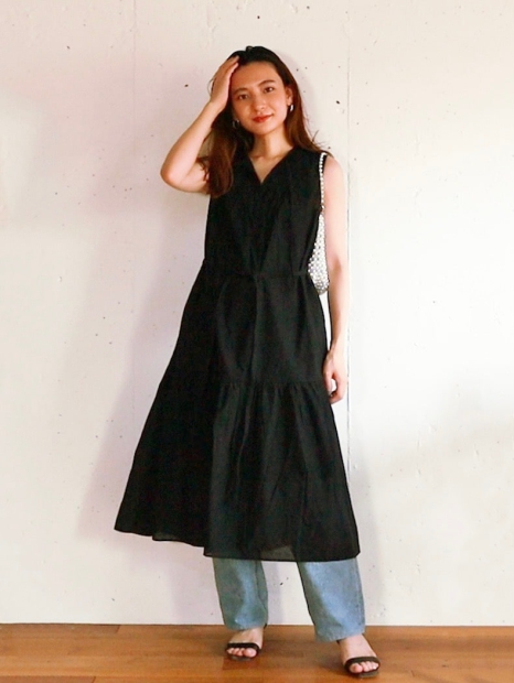 Легка бавовняна сукня Uniqlo без рукавів 1159828587 (Чорний L)