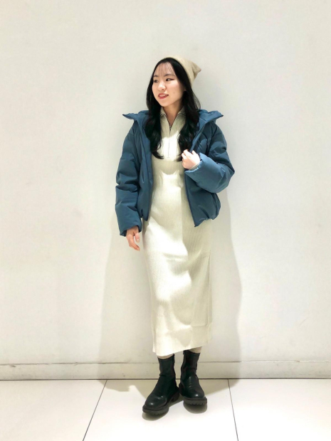 Женское платье Uniqlo в рубчик 1159833250 (Серый L)