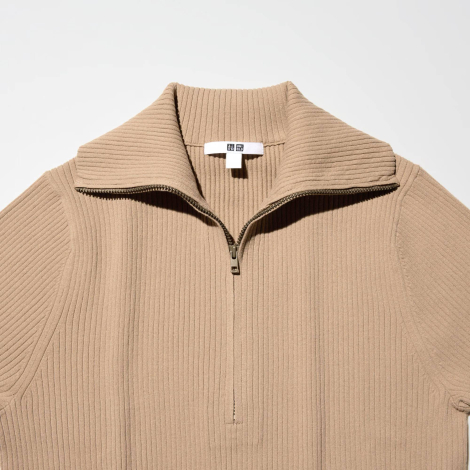 Женское платье Uniqlo в рубчик 1159833480 (Бежевый M)
