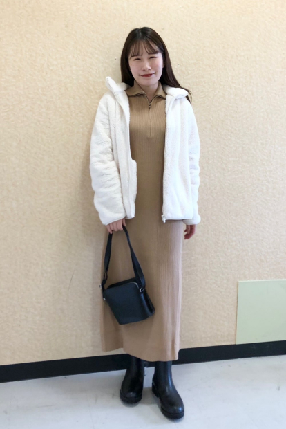 Женское платье Uniqlo в рубчик 1159833480 (Бежевый M)