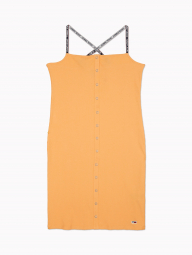 Женское платье Tommy Jeans в рубчик 1159767738 (Оранжевый, XS)