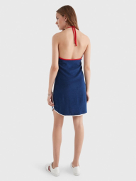 Женское махровое платье Tommy Hilfiger на завязках 1159769729 (Синий, S)