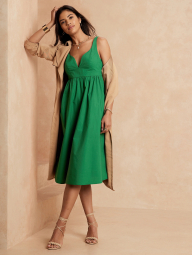 Легкое женское платье миди Banana Republic 1159770203 (Зеленый, 2)