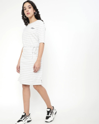 Женское платье Tommy Hilfiger с логотипом 1159773926 (Белый/Серый, S)