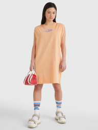 Женское платье с плечиками Tommy Hilfiger с логотипом 1159775290 (Оранжевый, XS)