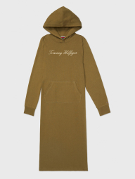 Платье-худи Tommy Hilfiger с капюшоном 1159775302 (Зеленый, S)