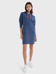 Женское платье-худи Tommy Hilfiger с капюшоном 1159775383 (Синий, 2X)