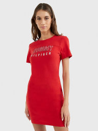 Женское платье Tommy Hilfiger с логотипом 1159776086 (Красный, M)