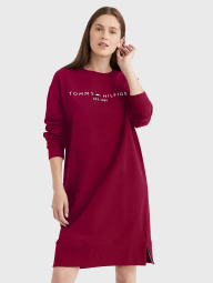 Женское платье-свитшот Tommy Hilfiger с логотипом 1159777221 (Бордовый, S)