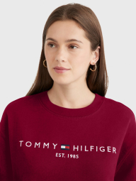 Женское платье-свитшот Tommy Hilfiger с логотипом 1159777221 (Бордовый, S)