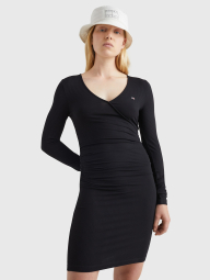 Женское платье с длинным рукавом Tommy Hilfiger 1159777735 (Черный, XS)