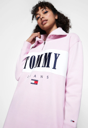 Теплое платье Tommy Hilfiger с длинным рукавом 1159778688 (Розовый, L)