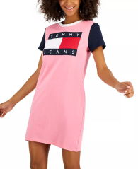 Женское платье Tommy Hilfiger с логотипом 1159779191 (Розовый, XL)