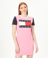 Женское платье Tommy Hilfiger с логотипом 1159779191 (Розовый, XL)