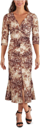 Женское длинное платье Guess с принтом 1159783245 (Коричневый, 4)