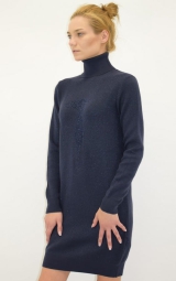 Теплое женское платье Trussardi 1159795001 (Синий, XS)
