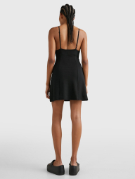 Женское платье-мини в рубчик Tommy Hilfiger на тонких бретелях 1159787091 (Черный, XL)