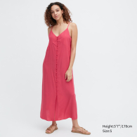Женское платье Uniqlo без рукавов 1159791146 (Розовый, S)