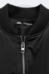 Платье-бомбер ZARA 1159797437 (Черный, XS)