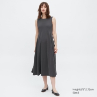 Женское платье Uniqlo с технологией AIRism 1159799185 (Серый, S)