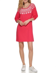 Женское платье Tommy Hilfiger с вышивкой 1159799439 (Розовый, XS)